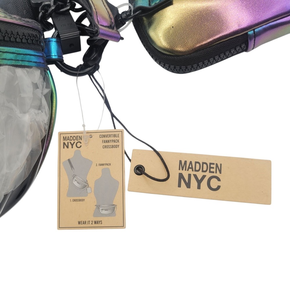 Steve Madden NYC Iridescent Womans Clear Hobo Crossbody Stadium & Arena Approved - Picture 7 of 7